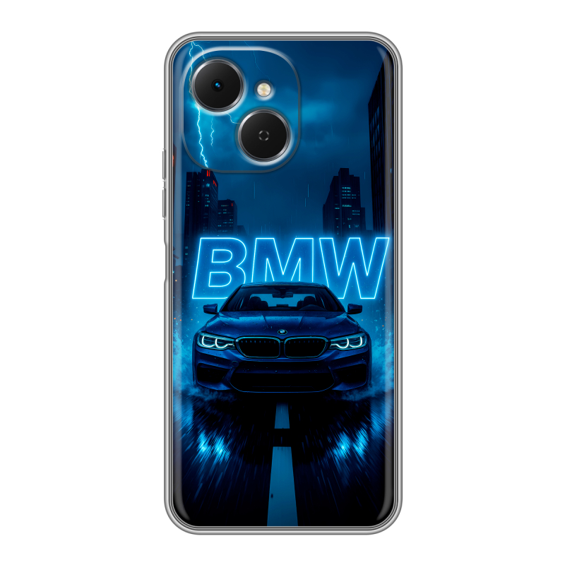 Силиконовый чехол на Tecno Spark 40C с принтом BMW БМВ Силиконовый чехол на Tecno Spark 40C с принтом BMW БМВ