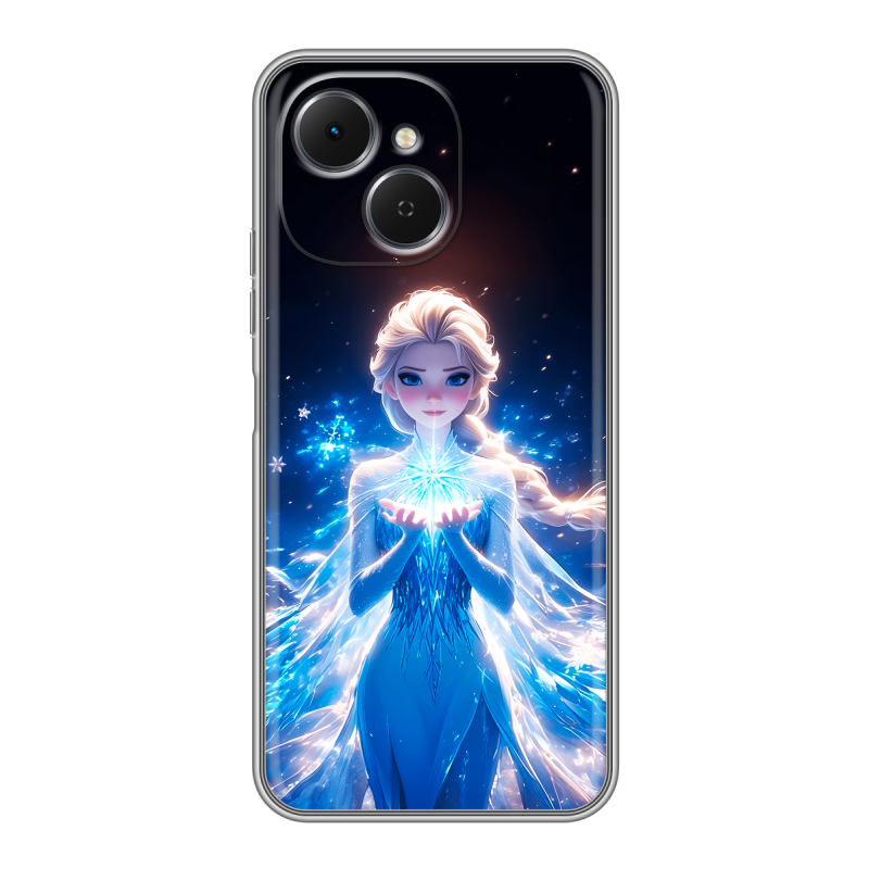 Силиконовый чехол на Tecno Spark 40C с принтом Холодное сердце Frozen Силиконовый чехол на Tecno Spark 40C с принтом Холодное сердце Frozen