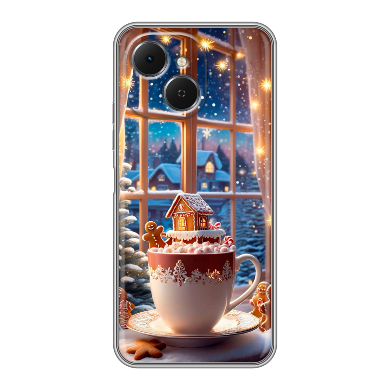 Силиконовый чехол на Tecno Spark 40C с принтом Новый год Силиконовый чехол на Tecno Spark 40C с принтом Новый год