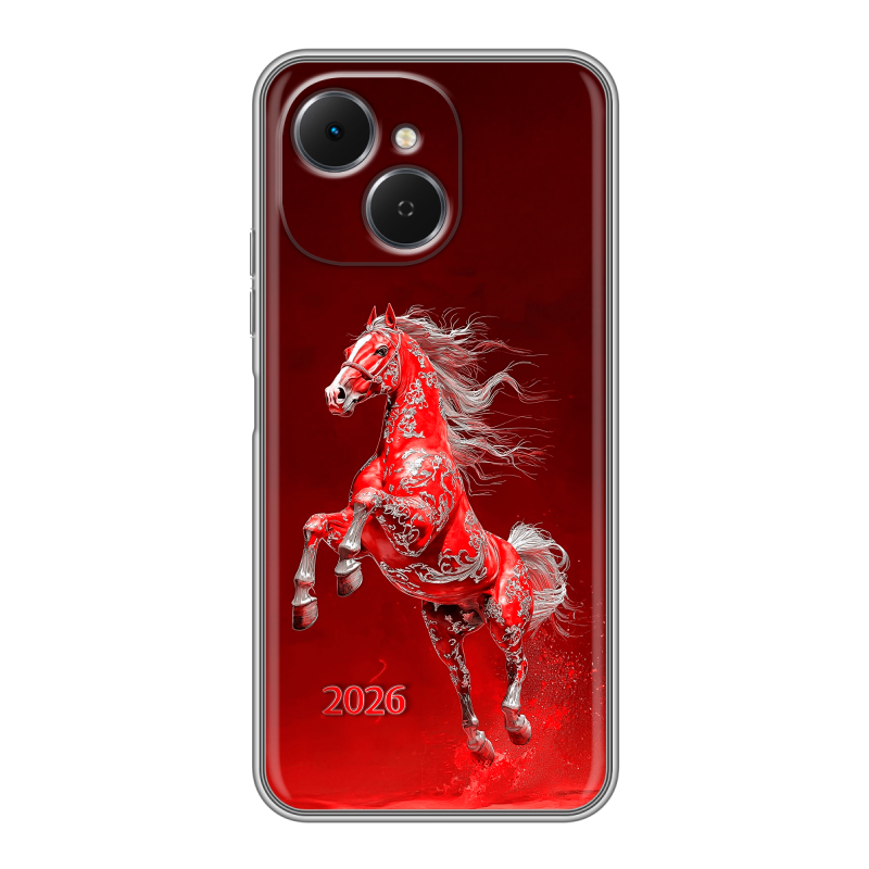 Силиконовый чехол на Tecno Spark 40C с принтом Новый год Силиконовый чехол на Tecno Spark 40C с принтом Новый год