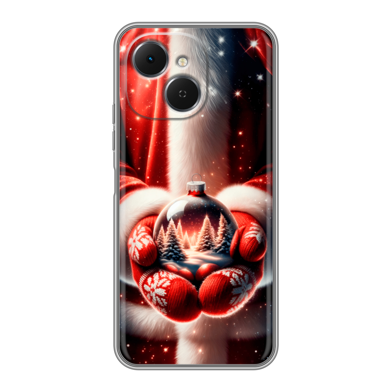 Силиконовый чехол на Tecno Spark 40C с принтом Новый год Силиконовый чехол на Tecno Spark 40C с принтом Новый год