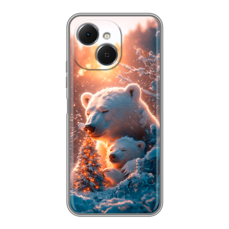 Силиконовый чехол на Tecno Spark 40C с принтом Новый год Силиконовый чехол на Tecno Spark 40C с принтом Новый год