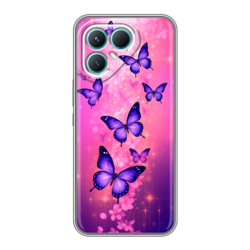 Силиконовый чехол на Tecno Pova 7 Pro 5G с принтом Бабочки Силиконовый чехол на Tecno Pova 7 Pro 5G с принтом Бабочки