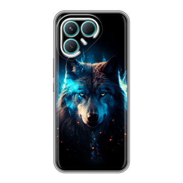 Силиконовый чехол на Tecno Pova 7 Pro 5G с принтом Волк ночной