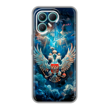 Силиконовый чехол на Tecno Pova 7 Pro 5G с принтом Герб флаг России