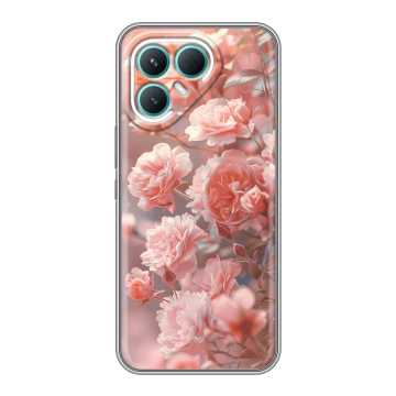Силиконовый чехол на Tecno Pova 7 Pro 5G с принтом Розовые розы Силиконовый чехол на Tecno Pova 7 Pro 5G с принтом Розовые розы