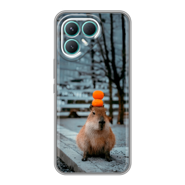 Силиконовый чехол на Tecno Pova 7 Pro 5G с принтом капибара Силиконовый чехол на Tecno Pova 7 Pro 5G с принтом капибара
