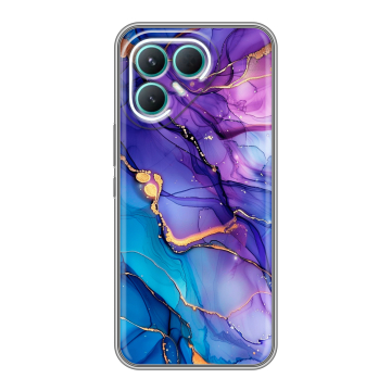 Силиконовый чехол на Tecno Pova 7 Pro 5G с принтом синий мрамор Силиконовый чехол на Tecno Pova 7 Pro 5G с принтом синий мрамор