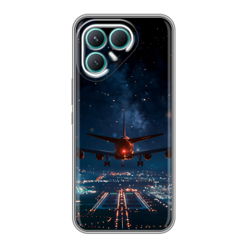 Силиконовый чехол на Tecno Pova 7 Pro 5G с принтом самолет Силиконовый чехол на Tecno Pova 7 Pro 5G с принтом самолет