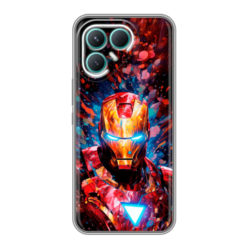 Силиконовый чехол на Tecno Pova 7 Pro 5G с принтом Железный человек Ironman Силиконовый чехол на Tecno Pova 7 Pro 5G с принтом Железный человек Ironman