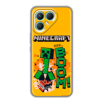 Силиконовый чехол на Tecno Pova 7 Pro 5G с принтом Майнкрафт Minecraft Силиконовый чехол на Tecno Pova 7 Pro 5G с принтом Майнкрафт Minecraft