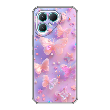 Силиконовый чехол на Tecno Pova 7 Pro 5G с принтом Бабочки Силиконовый чехол на Tecno Pova 7 Pro 5G с принтом Бабочки