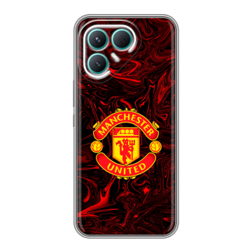 Силиконовый чехол на Tecno Pova 7 Pro 5G с принтом Manchester United Силиконовый чехол на Tecno Pova 7 Pro 5G с принтом Manchester United