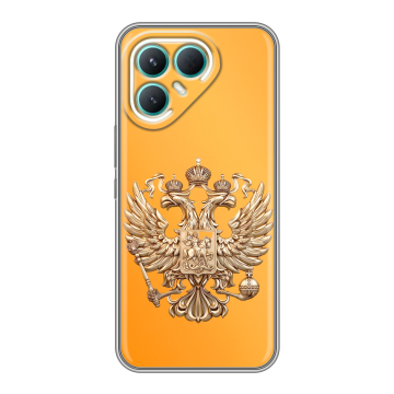 Силиконовый чехол на Tecno Pova 7 Pro 5G с принтом Герб Флаг России Силиконовый чехол на Tecno Pova 7 Pro 5G с принтом Герб Флаг России