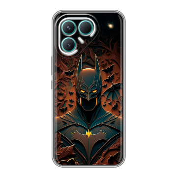 Силиконовый чехол на Tecno Pova 7 Pro 5G с принтом Batman Бэтмен Силиконовый чехол на Tecno Pova 7 Pro 5G с принтом Batman Бэтмен