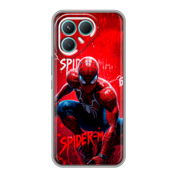 Силиконовый чехол на Tecno Pova 7 Pro 5G с принтом Spiderman Человек паук Силиконовый чехол на Tecno Pova 7 Pro 5G с принтом Spiderman Человек паук