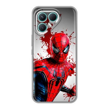 Силиконовый чехол на Tecno Pova 7 Pro 5G с принтом Spiderman Человек паук Силиконовый чехол на Tecno Pova 7 Pro 5G с принтом Spiderman Человек паук