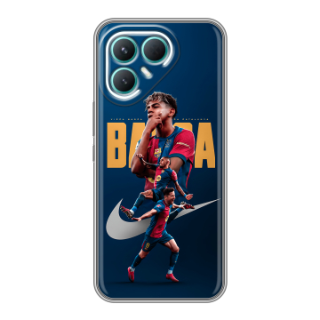Силиконовый чехол на Tecno Pova 7 Pro 5G с принтом Барселона Barca Yamal Силиконовый чехол на Tecno Pova 7 Pro 5G с принтом Барселона Barca Yamal