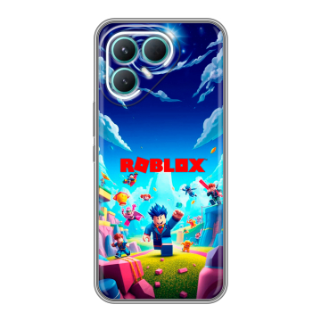 Силиконовый чехол на Tecno Pova 7 Pro 5G с принтом Roblox Роблокс