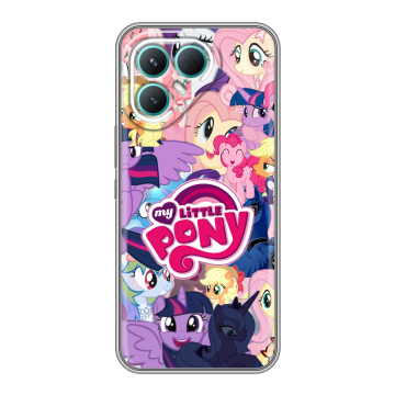 Силиконовый чехол на Tecno Pova 7 Pro 5G с принтом My little pony Дружба чудо