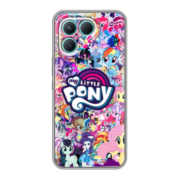 Силиконовый чехол на Tecno Pova 7 Pro 5G с принтом My little pony Дружба чудо