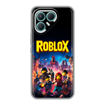 Силиконовый чехол на Tecno Pova 7 Pro 5G с принтом Roblox Роблокс