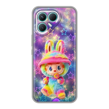 Силиконовый чехол на Tecno Pova 7 Pro 5G с принтом Labubu Лабубу