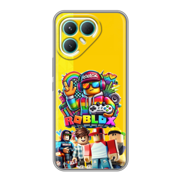 Силиконовый чехол на Tecno Pova 7 Pro 5G с принтом Roblox Роблокс