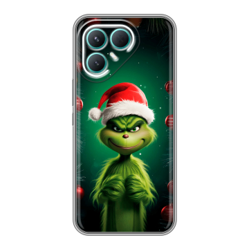 Силиконовый чехол на Tecno Pova 7 Pro 5G с принтом Гринч Новый год Рождество