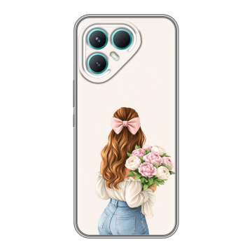 Силиконовый чехол на Tecno Pova 7 Pro 5G с принтом женский