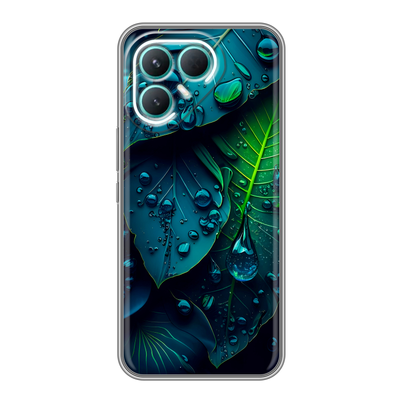 Силиконовый чехол на Tecno Pova 7 Pro 5G с принтом Листья Силиконовый чехол на Tecno Pova 7 Pro 5G с принтом Листья