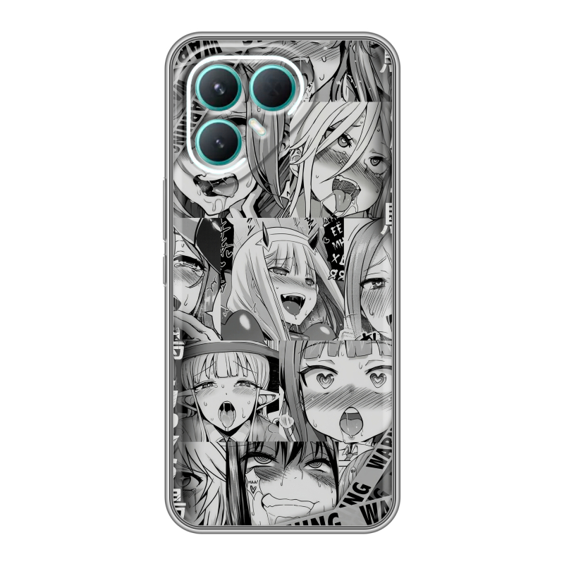 Силиконовый чехол на Tecno Pova 7 Pro 5G с принтом Ahegao Ахегао Аниме Силиконовый чехол на Tecno Pova 7 Pro 5G с принтом Ahegao Ахегао Аниме