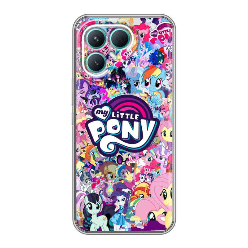 Силиконовый чехол на Tecno Pova 7 Pro 5G с принтом My little pony Дружба чудо Силиконовый чехол на Tecno Pova 7 Pro 5G с принтом My little pony Дружба чудо