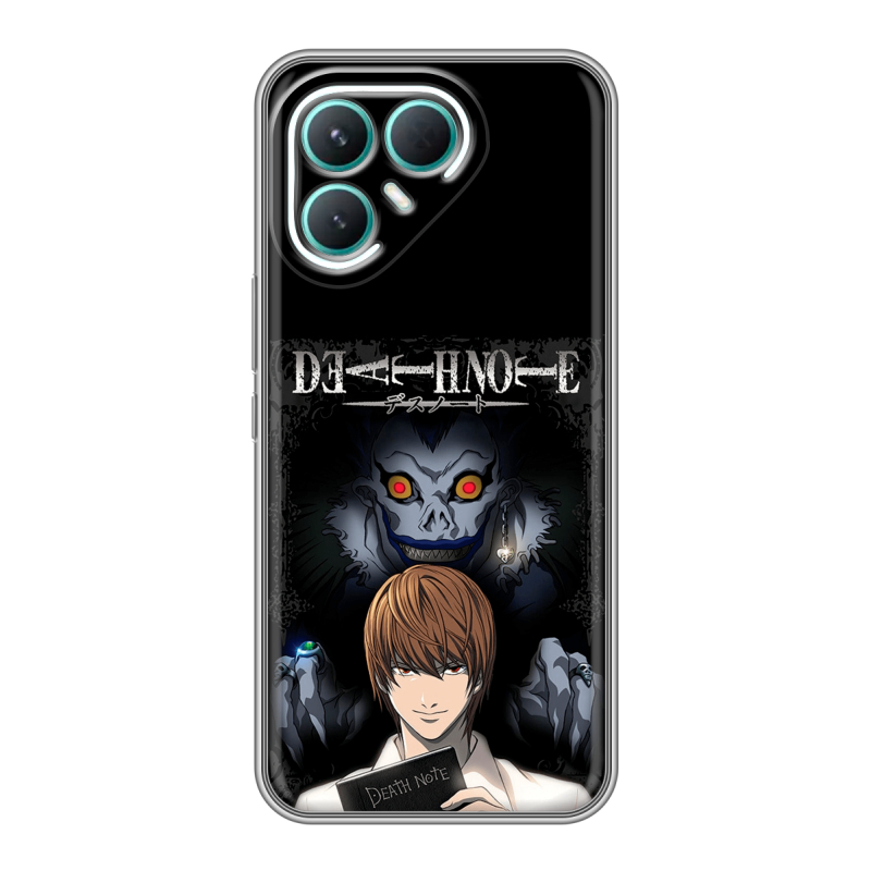 Силиконовый чехол на Tecno Pova 7 Pro 5G с принтом Death note Тетрадь смерти Силиконовый чехол на Tecno Pova 7 Pro 5G с принтом Death note Тетрадь смерти