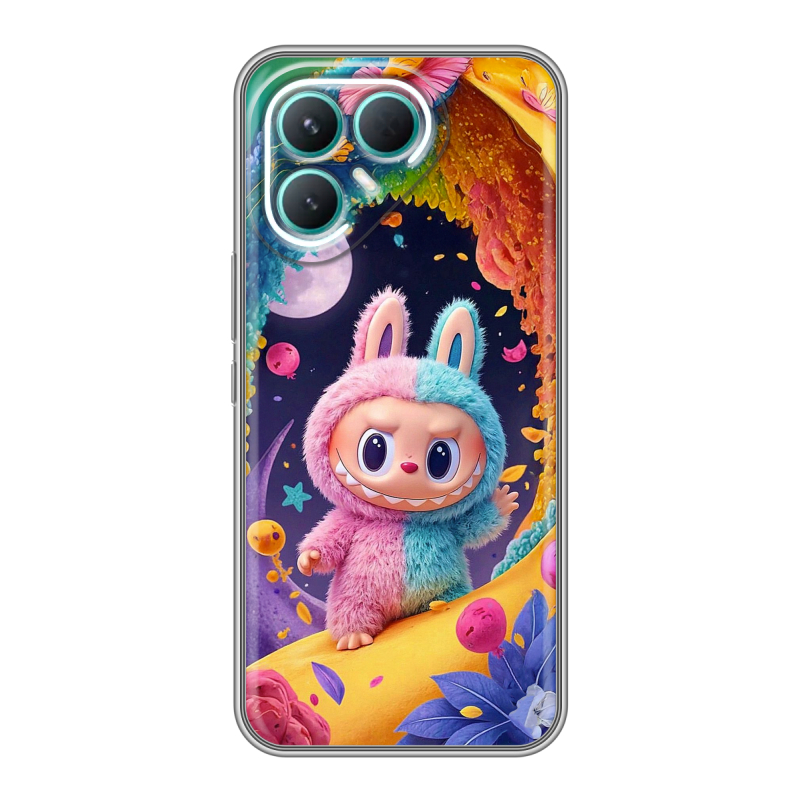 Силиконовый чехол на Tecno Pova 7 Pro 5G с принтом Labubu Лабубу Силиконовый чехол на Tecno Pova 7 Pro 5G с принтом Labubu Лабубу