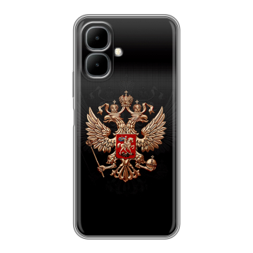 Силиконовый чехол на Infinix Smart 10 с принтом Герб России Силиконовый чехол на Infinix Smart 10 с принтом Герб России