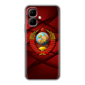 Силиконовый чехол на Infinix Smart 10 с принтом Герб СССР Силиконовый чехол на Infinix Smart 10 с принтом Герб СССР
