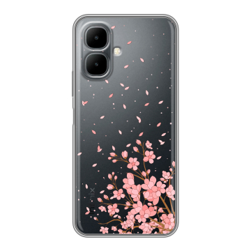 Силиконовый чехол на Infinix Smart 10 с принтом Ветка сакуры