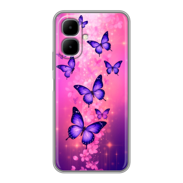 Силиконовый чехол на Infinix Smart 10 с принтом Бабочки Силиконовый чехол на Infinix Smart 10 с принтом Бабочки