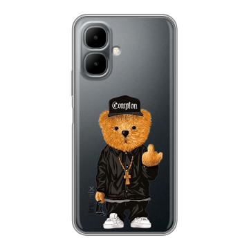 Силиконовый чехол на Infinix Smart 10 с принтом Мишка