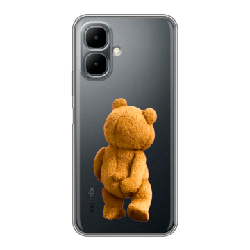 Силиконовый чехол на Infinix Smart 10 с принтом Медведь Силиконовый чехол на Infinix Smart 10 с принтом Медведь