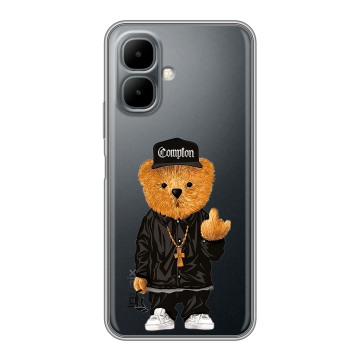 Силиконовый чехол на Infinix Smart 10 с принтом Плюшевый медведь