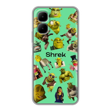 Силиконовый чехол на Infinix Smart 10 с принтом Шрек Shrek