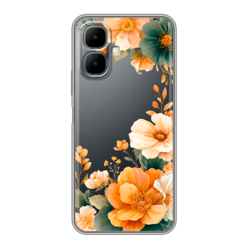 Силиконовый чехол на Infinix Smart 10 с принтом Цветы принт