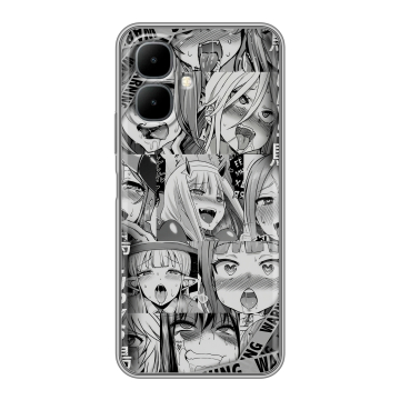 Силиконовый чехол на Infinix Smart 10 с принтом Ahegao Ахегао Аниме