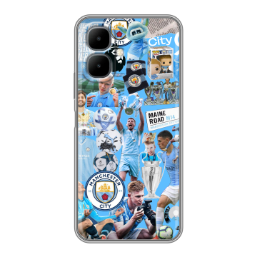 Силиконовый чехол на Infinix Smart 10 с принтом Man City Манчестер Сити