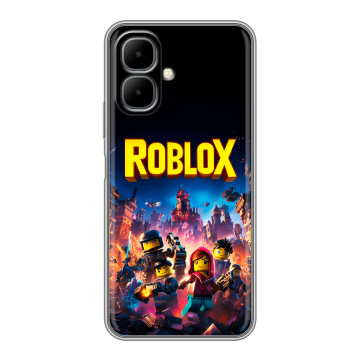 Силиконовый чехол на Infinix Smart 10 с принтом Roblox Роблокс
