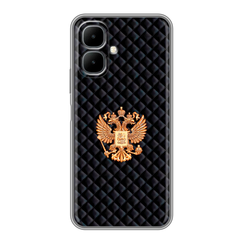 Силиконовый чехол на Infinix Smart 10 с принтом Герб России принт Силиконовый чехол на Infinix Smart 10 с принтом Герб России принт