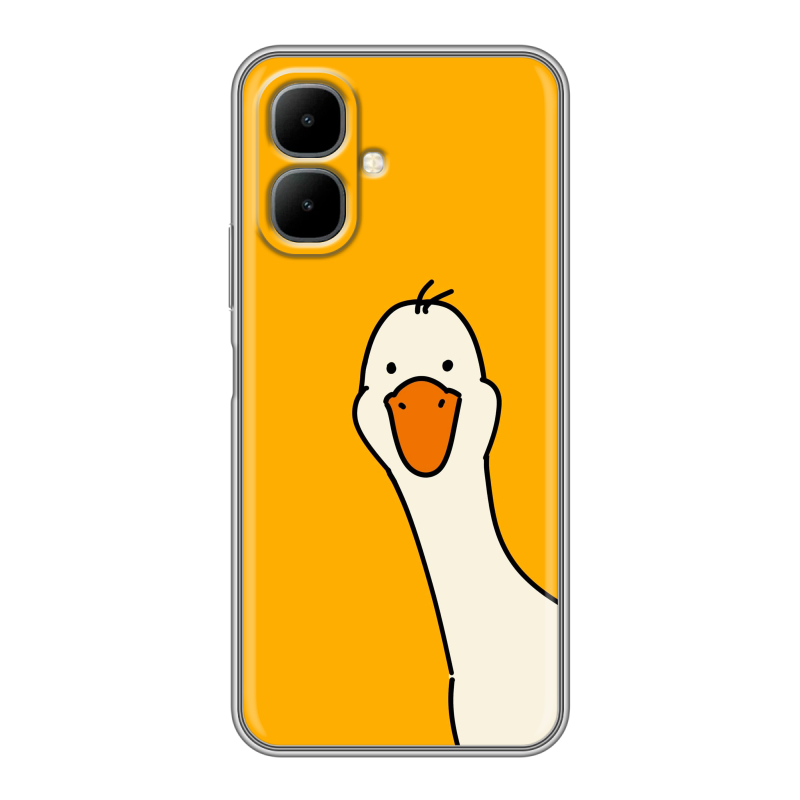 Силиконовый чехол на Infinix Smart 10 с принтом Утка Силиконовый чехол на Infinix Smart 10 с принтом Утка