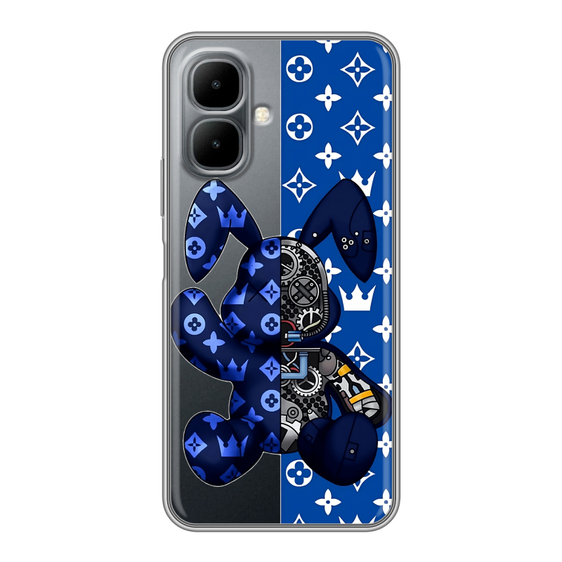 Силиконовый чехол на Infinix Smart 10 с принтом Луи робот Силиконовый чехол на Infinix Smart 10 с принтом Луи робот